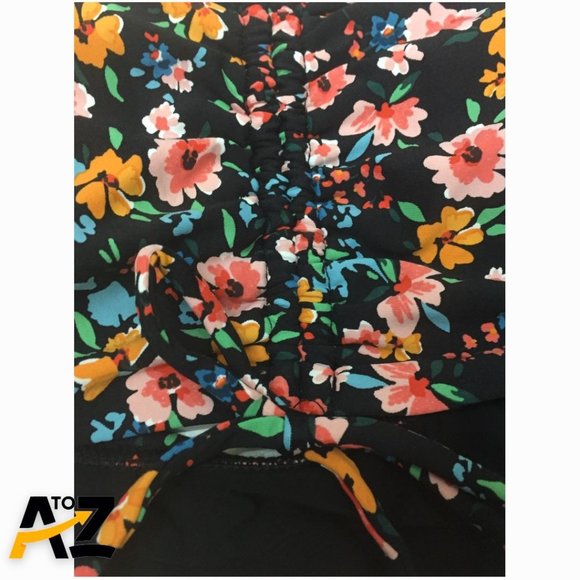 Women's Sea Angel One Piece Strapless Floral Print Swimsuit Size XL - Picture 4 of 10